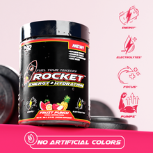 Load image into Gallery viewer, Rocket Pre-Workout with Hydration, 40 Serving Fruit Punch