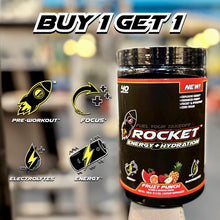 Load image into Gallery viewer, Rocket Pre-Workout with Hydration, 40 Serving Fruit Punch
